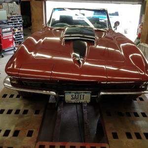 1967 Corvette Convertible 427/390 4 Spd Headrests Speed Warning, Alum Wheels Side Exh